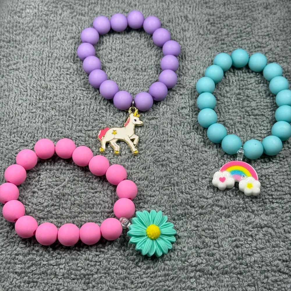 Kids Colorful Beaded Bracelets Set
